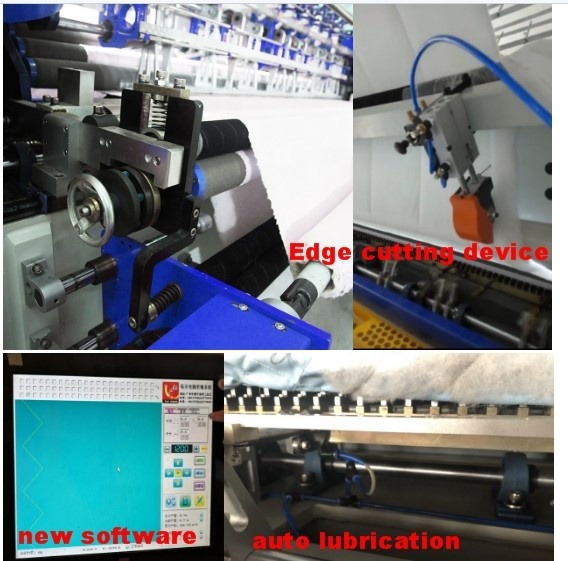 Prezzo industriale ad alta velocità della trapuntatrice di Yuxing 1200rpm Multineedle